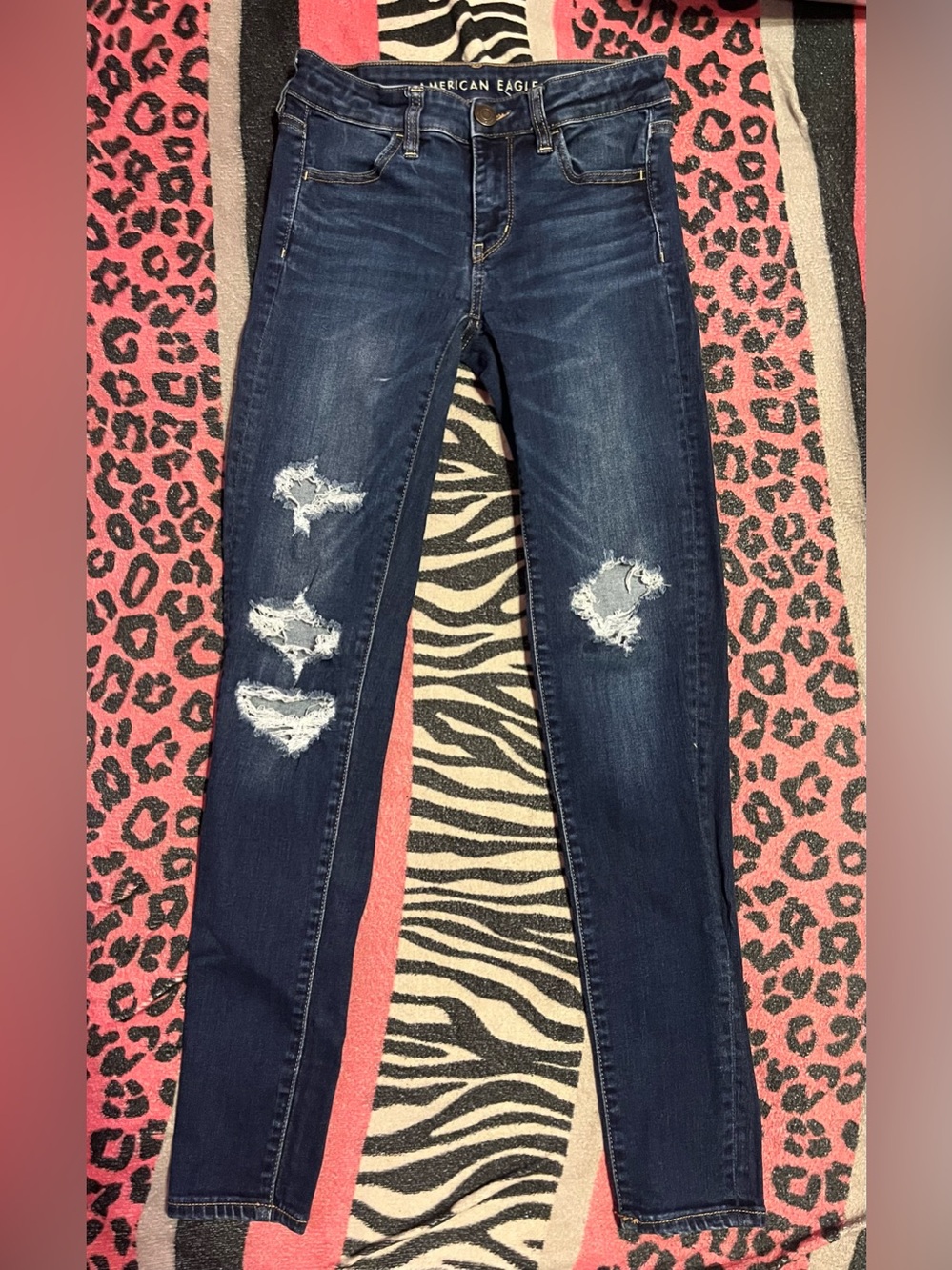 American Eagle ripped skinny jeans